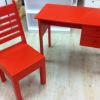 2 drawer desk and modern chair in exotic chilli (2)