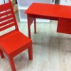 2 drawer desk and modern chair in exotic chilli (2)