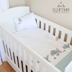 Baby dinosaur cot duvet cover set
