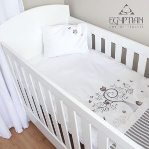 Baby owl cot duvet cover set