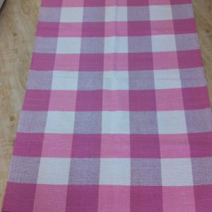 Extra Large Lilac / Pink / White Check Rug
