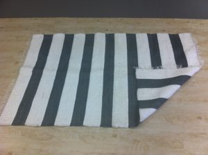 Extra Large Grey / White Stripe Rug