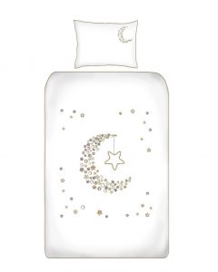 Starry Night Egyptian Cotton Baby Duvet Cover Set (Stone)