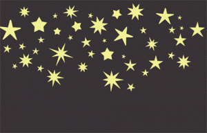 Glow in the dark star vinyl wall stickers - demo