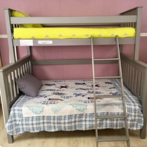 Rory Bunk Bed Single over Double - Elephant grey - Kids Cove