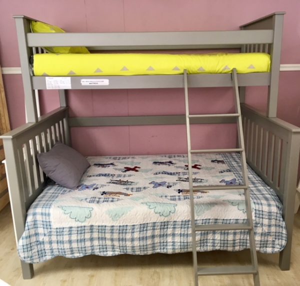 Rory Bunk Bed Single over Double - Elephant grey - Kids Cove